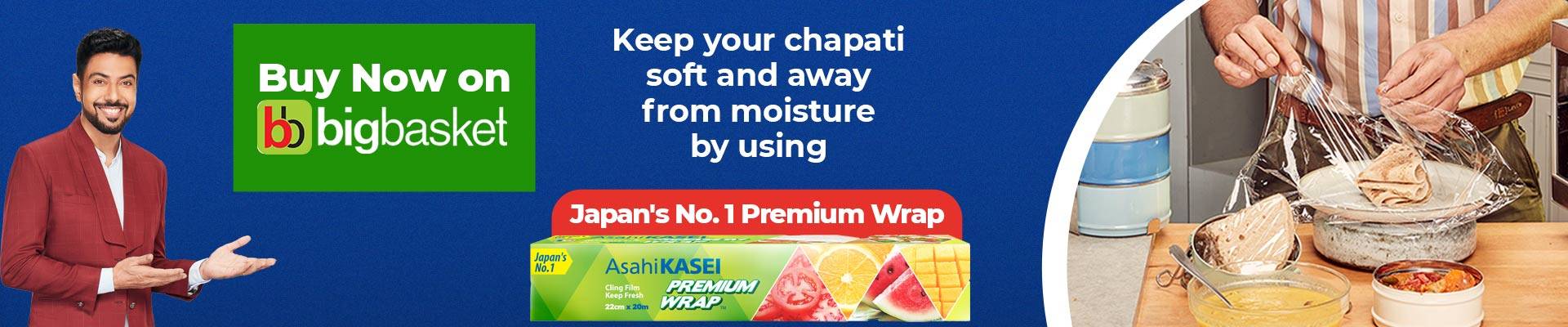 Asahi Kasei Saran Wrap Cling Food Storage Film 20m - Made in Japan